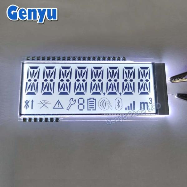 Quality TN White 14 Segment LCD Display Black Digits Customized Sizes PIN Connect for sale