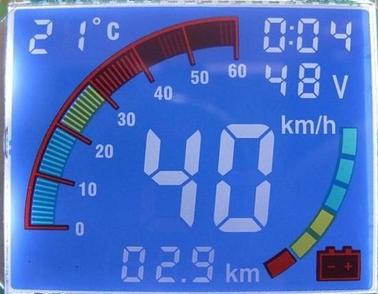 Quality HTN Blue Negative Segment Display Module With 4 Colors Silkscreen for sale