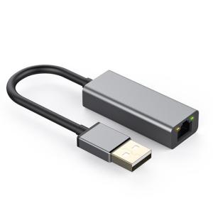 China Aluminum alloy laptop USB2.0 To RJ45 20cm USB Hub Adapter on sale