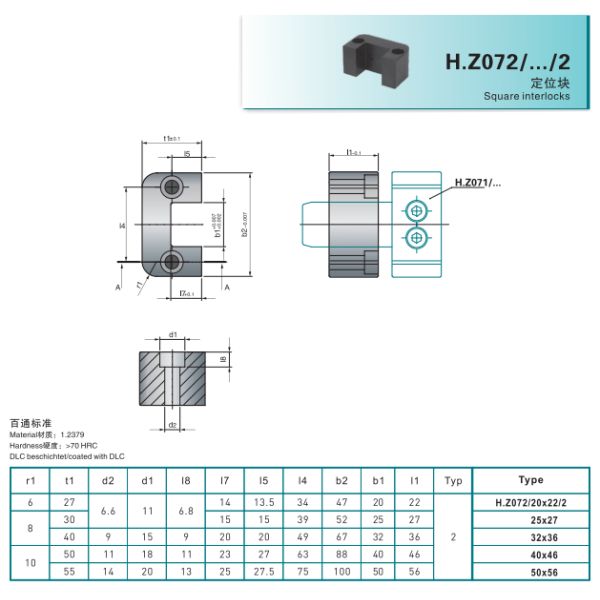 Injection Mold Parts Locating Block For Injection Mold