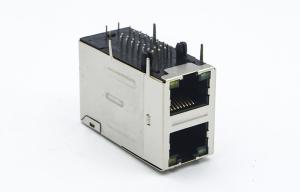 China Network 10 Gigabit Ethernet RJ45 Connector With Transformer Leds Shielded on sale