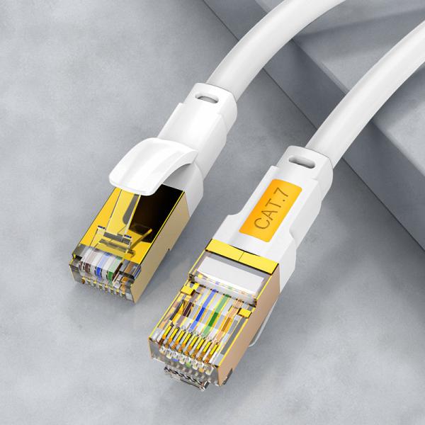 Quality 10Gbps Shielded Cat7 Patch Cord 600MHz High Speed Multipurpose for sale