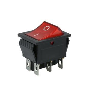 China Small Boat Rocker Switch Dpst On Off Snap In 16a 250v/20a 125v 4 Pin Ac Switch Red on sale