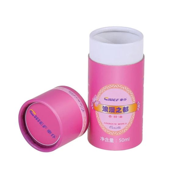 Biodegradable Cylinder Cosmetic Skincare Cardboard Round Paper Tube Packaging Box Custom Print
