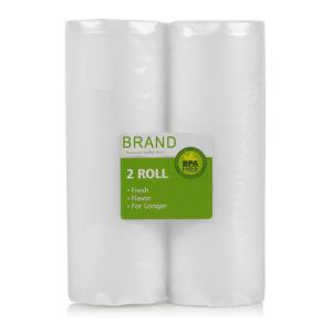 China 8 X 50' Vacuum Sealer Bag Rolls 2 Count Embossed Boilable Vacuum Pouch Used For Frozen Food Bags on sale