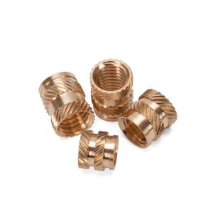 Wholesale Metric Stainless Steel Knurling Threaded Insert Brass Insert Nut M2 M3 M4 Thread Bolt Nut for Wood Automobile Plastic Injection from china suppliers
