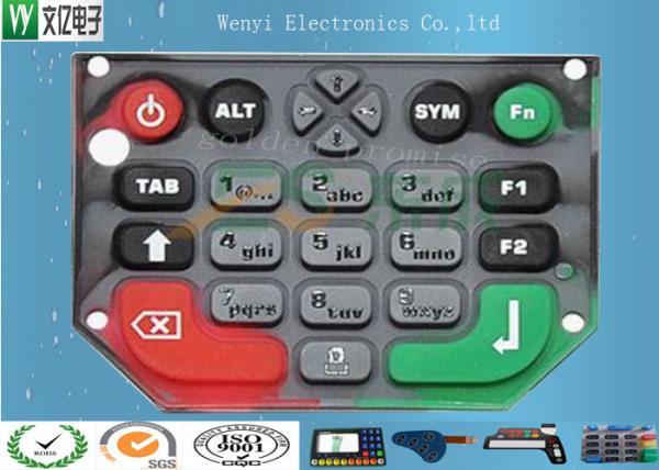 Quality Custom Membrane Keypad , Silicone Numeric Keypad High Gloss Oil Treatment for sale