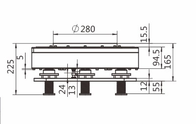 Load 1000KG Warehousing AGV Lifting Mechanism Assembly AMR Lifting Rotating Platform