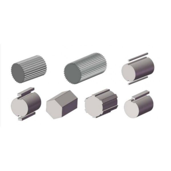 Highly Wear Resistant STS50 Hexagonal Shafts Extruder Shaft For Plastic Compounding