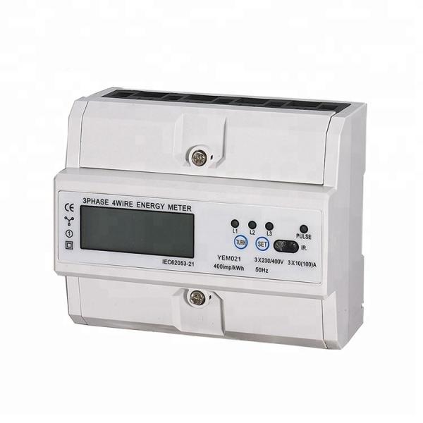 Quality Din Rail Three Phase Modbus Digital Kwh Meter Smart Electric Meters With RS485 for sale