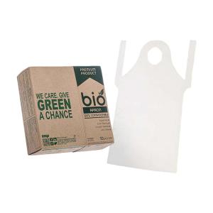 China Custom Size Compostable Aprons Biodegradable Disposable Aprons For Painting Cooking on sale
