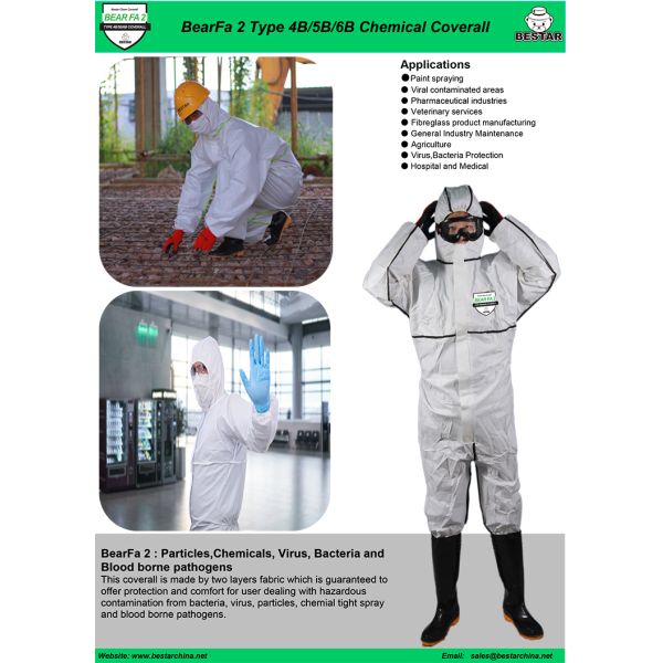 CE Certified disposable non-woven type 4/5/6 MP coverall with black bound seam with thumb loop