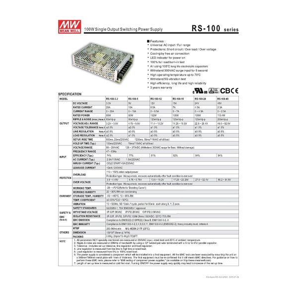 New arrival meanwell led neon transformer 24V 100W Single Output Switching Power Supply with high quality