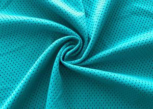 China 140GSM 93% Polyester Butterfly Mesh Fabric For Sports Wear Lining Turquoise Blue on sale
