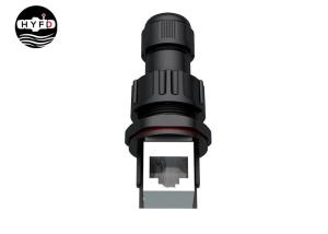 China 8 pin Waterproof RJ45 Ethernet Connector IP68 Panel Mount Jack on sale