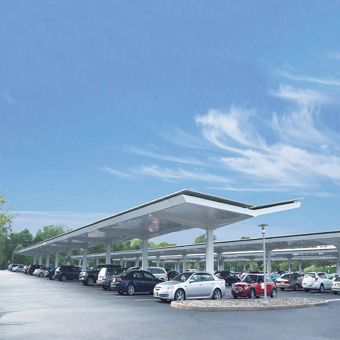 Original Carbon Steel Waterproof Solar Carport Mounting System
