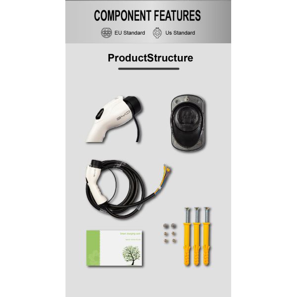 EVCOME Fast Ev Level 2 Home Charger OCCP 1.6 1 SAE J1772 Type 2 IEC62196-2 7KW 11KW 22KW