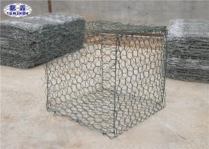 Wholesale Plastic Coated Gabion Wall Cages / Hexagonal Rock Filled Gabion Cages from china suppliers