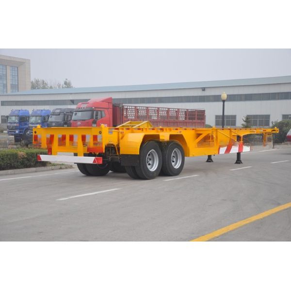 Customized Container Chassis 2 Axle Skeleton Semi Trailer for 20ft Shipping Container Transportation