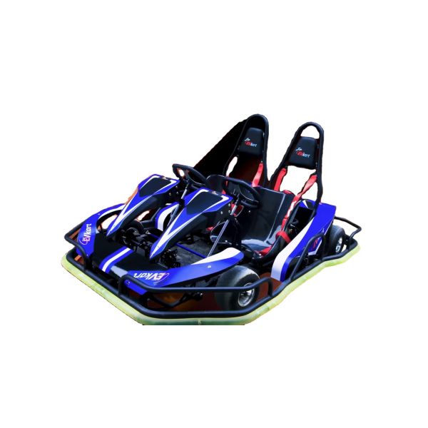 Blue 48V 60Ah Battery Double Seater Go Kart 1050mm Wheelbase