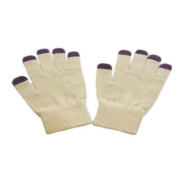 High Sensitivity Knitted Touchscreen Winter Gloves Good Performance Elastic