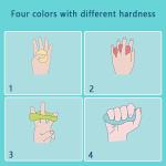 4pcs Hand strength recovery, grip and finger separation Strengthening Training