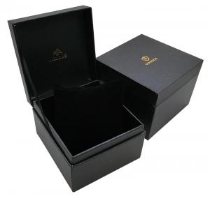 Wholesale Custom Logo Luxury Paper Gift Box Packaging Black Watch Boxes Cases With Gold Stamping from china suppliers