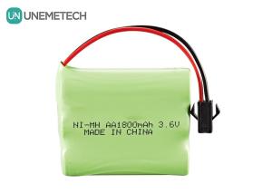 China 3.6V NiMH Battery Packs 1800mAh Rechargeable AA Batteries For Remote Control Toy Car on sale