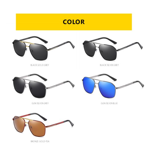 Men Polarized HD Drive Retro Pilot Sunglasses Anti Glare Goggles Ultralight Frame