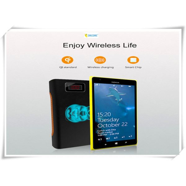 Mini Auto Sleep Qi Wireless Charging Power Bank For Mobile Charging