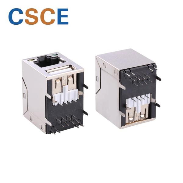 Quality Shielded 8 Pin USB To RJ45 Connector , Gigabit Modular Jack RJ45 To USB Converter for sale