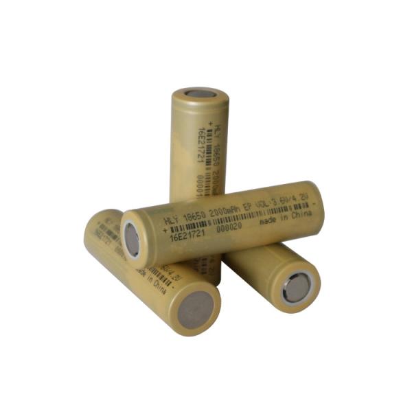 Quality Cylindrical High Rate Rechargeable Li Ion Battery 2000mAh 18650 RoHS For Electric Tools for sale
