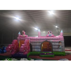 Pink Dragon Kids Inflatable Bounce House / Backyard Jump Houses For Children