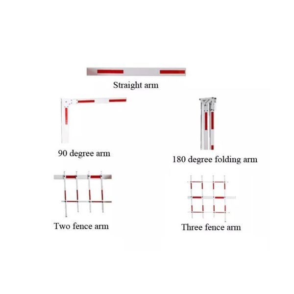 80W Straight Arm Automatic Boom Gate Loop Detector Photocell