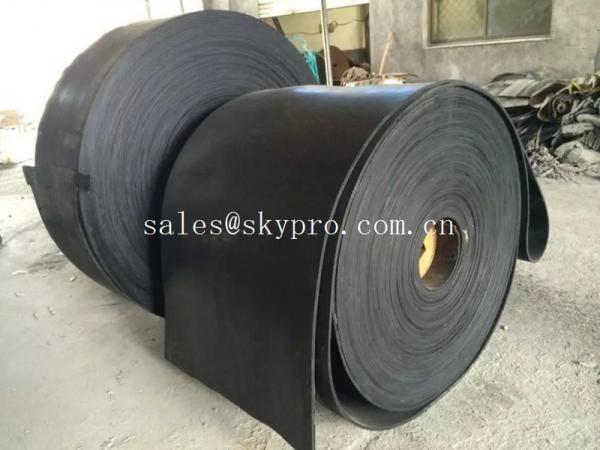 Quality Multi-ply black EP rubber conveyor belt abrasion and heat resistant for sale