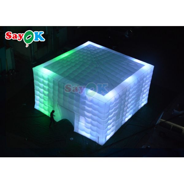 Customized Air Cube Tent Inflatable Nightclub Wedding Photo Booth With Colorful LED Light