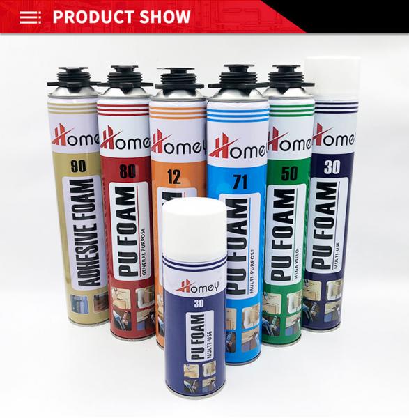 Homey High Bonding Classic Spray Polyurethane Foam Clean Material Insulation Pu Foam