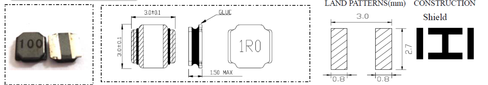 Miniature Size Semi Shielded Power Inductors 330 6r8 Inductor SRN3015 Series