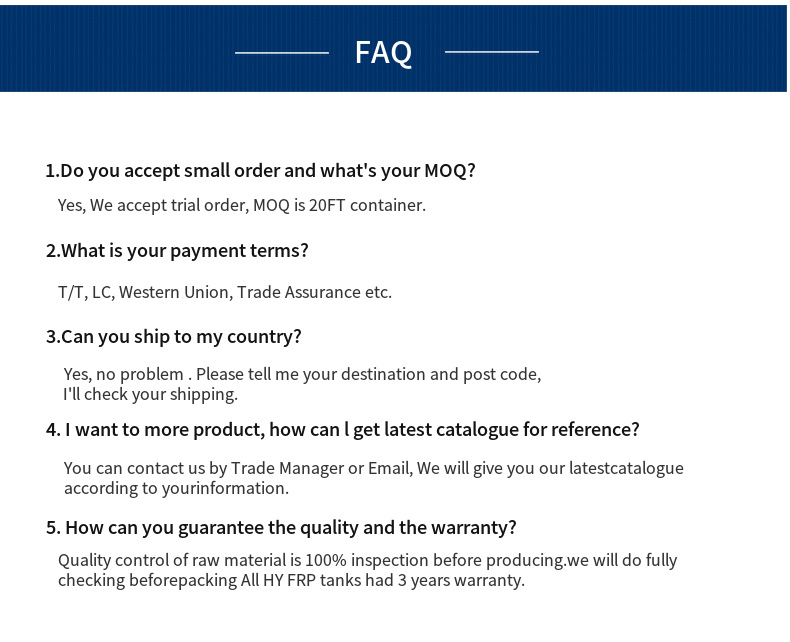 Blue Alkali Resistance FRP Pressure Vessel Filter Tank