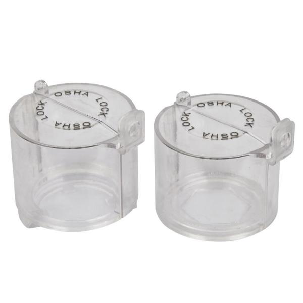 Quality White Emergency Stop Lockout , Push Button Lockout Cover Three Pieces In One Set for sale