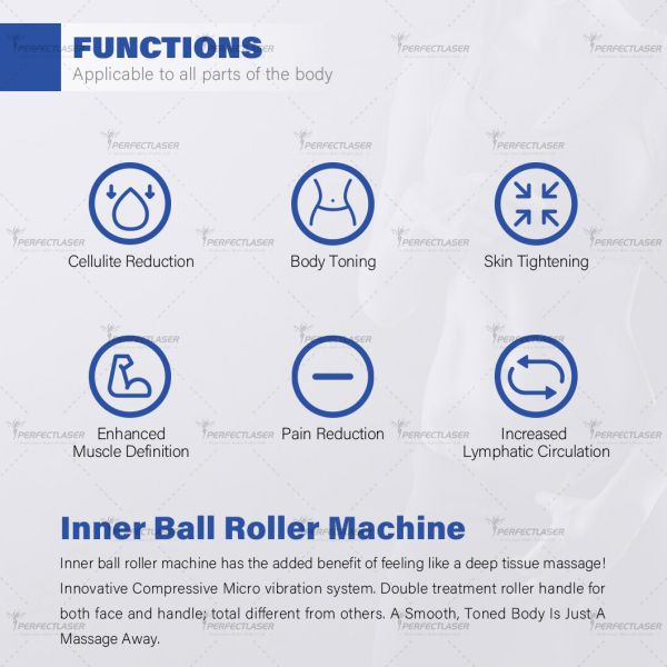 Touch Screen 6 Rollers Body Slimming Machine 10-300W