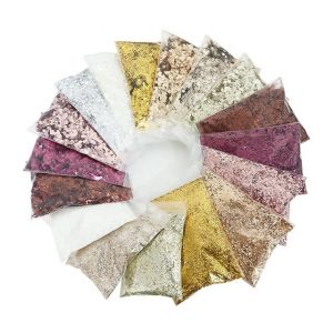 Wholesale DIY Bagged Nail Astringent Glitter Flax Drop Glue Fill Flash Sheet Chunky Mixes Gold Glitter with Materials and OEM/ODM from china suppliers