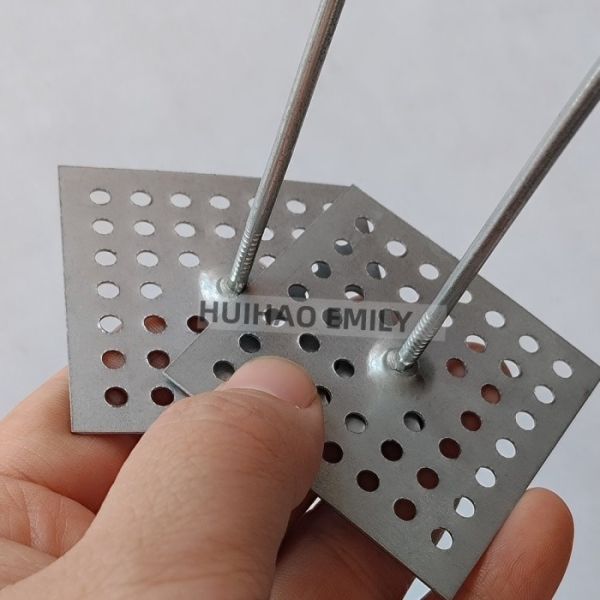 Hvac System Hardware Accessories Insulation Pin Nails With Perforated Base