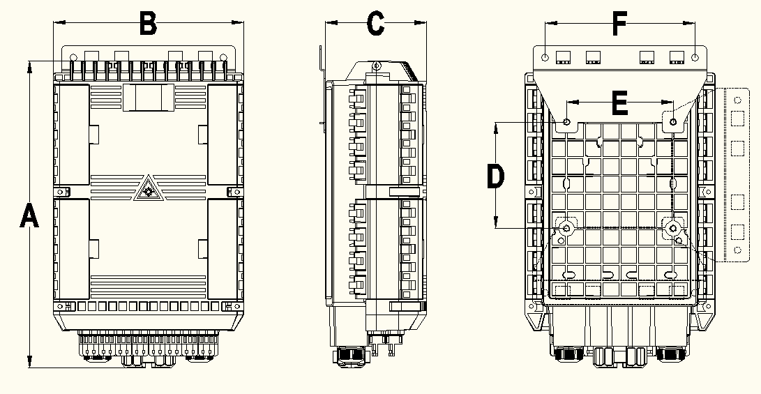 24 Core Fiber Distribution Box PC ABS FTTH Fiber Optic Distribution Box