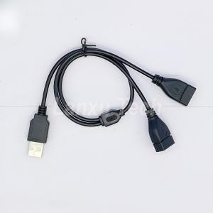 China USB 2.0 A Male to 2 Dual USB Female Jack Y Splitter Hub Power Cord Extension Adapter Cable on sale