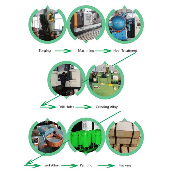 High Strength H25 Threaded Cross Bits Tungsten Carbide Material For Underground Mining