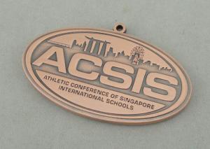 Wholesale Athletic International Schools Die Cast Medals , Antique Copper Plating 3.5 Inch Medal from china suppliers
