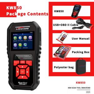 Wholesale Red KONNWEI KW850 Auto Diagnostic Tool Obd2 2.8 Inch LCD Color Screen from china suppliers