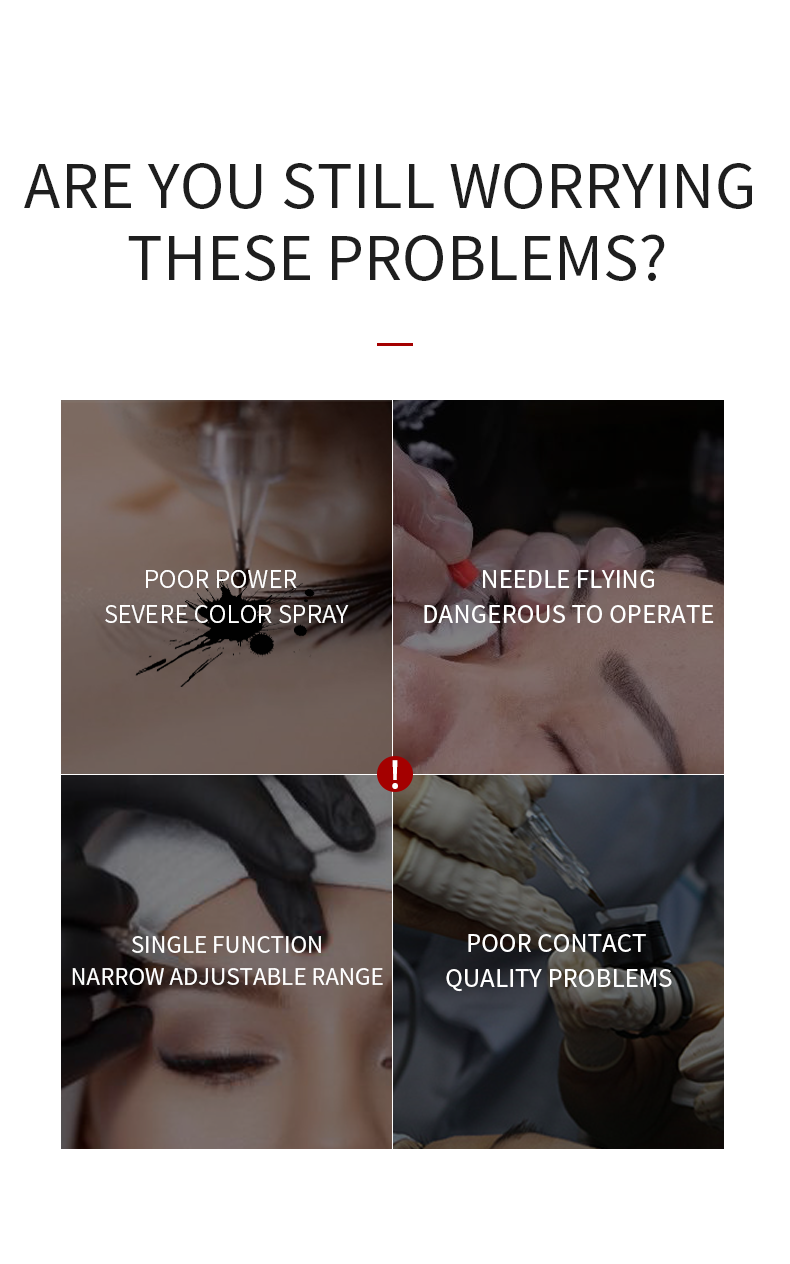 PMU Gold Microblading Permanent Makeup Machine Hollow Cup Motor