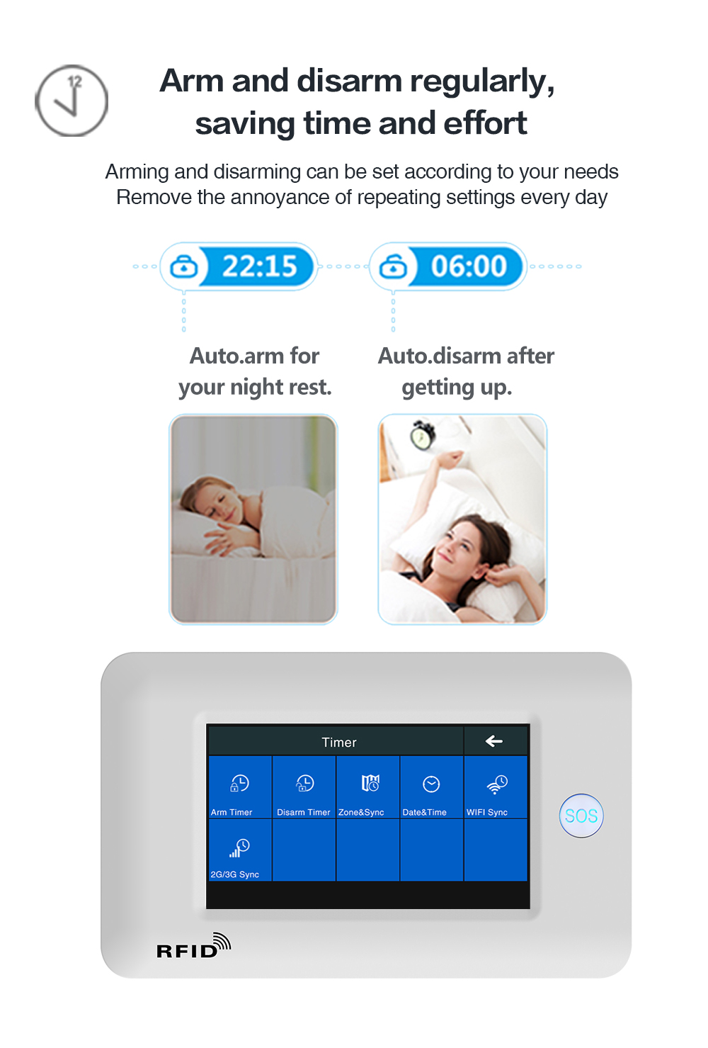 4.3 TFT Touch Tuya Pir Sensor 433Mhz Wifi Door And Window Sensor